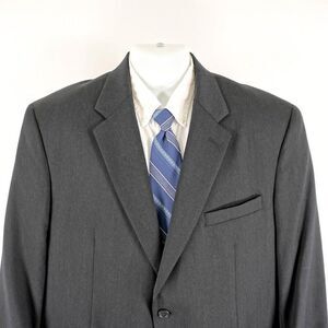 Joseph & Feiss International Wool Gray 2 Button Blazer‎ 44R